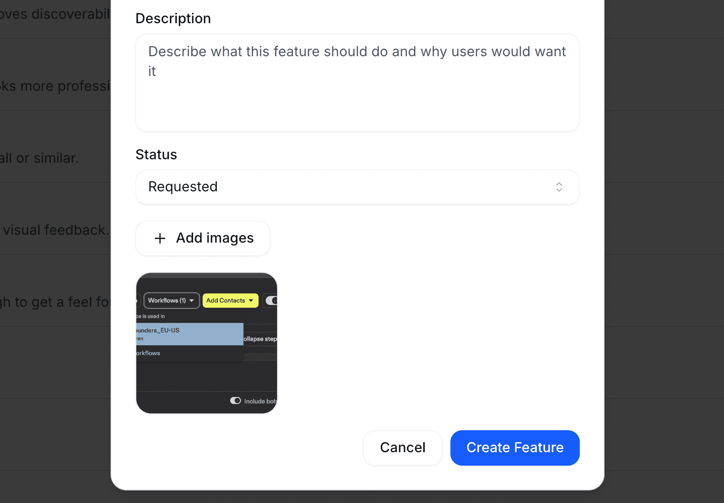 Feature attachment 1