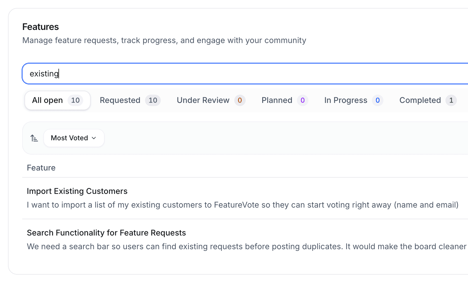 Feature attachment 1