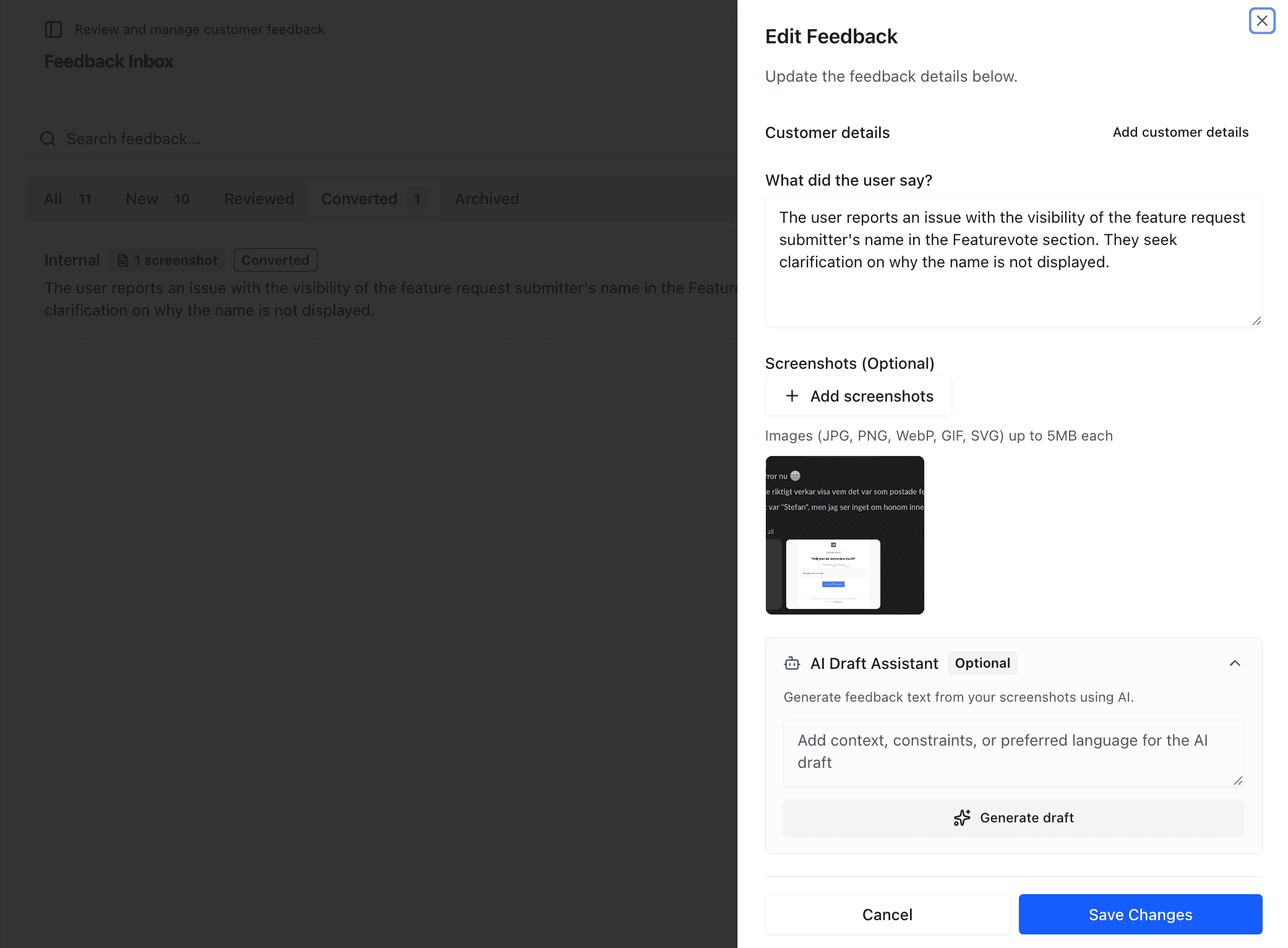 Feature attachment 1