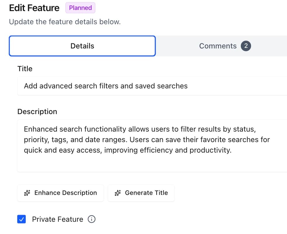 Feature attachment 1